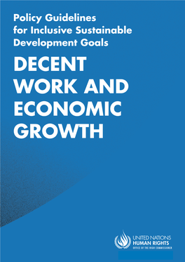 Decent Work and Economic Growth