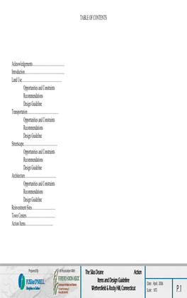 The Silas Deane Action Items and Design Guideline Wethersfield