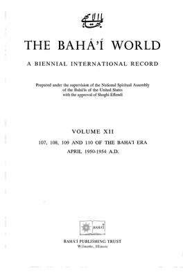 The Baha'i World