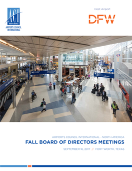 Fall Board of Directors Meetings
