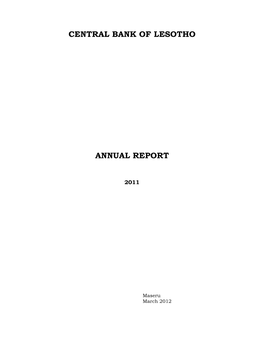 Central Bank of Lesotho Annual Report