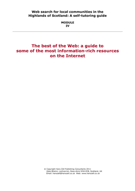 The Best of the Web: a Guide to Some of the Most Information-Rich Resources on the Internet