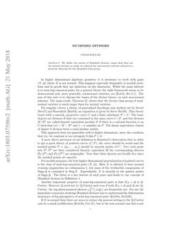 Arxiv:1803.07596V2 [Math.AG] 21 May 2018 Sets ( H Akdpit R Smooth