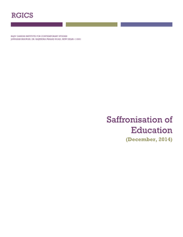 Saffronisation of Education (December, 2014)