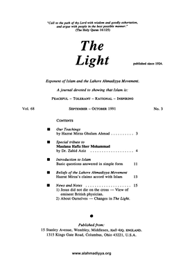 The Light & Islamic Review