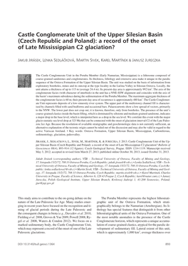 Castle Conglomerate Unit of the Upper Silesian Basin (Czech Republic and Poland): a Record of the Onset of Late Mississippian C2 Glaciation?