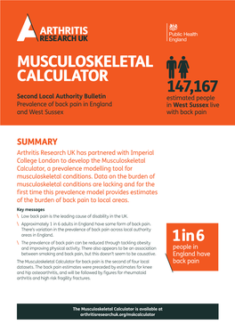 Download West Sussex: Prevalence of Back Pain In