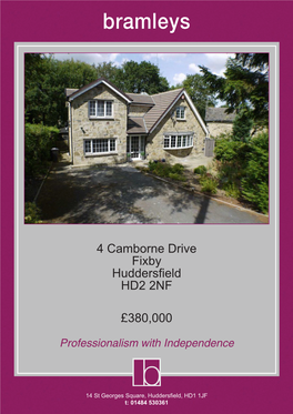 4 Camborne Drive Fixby Huddersfield HD2 2NF £380,000