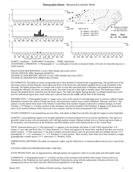 Moths of North Carolina - Early Draft 1