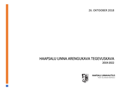 Haapsalu Linna Arengukava Tegevuskava 2019-2022