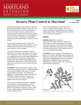 Invasive Plant Control in Maryland Rev