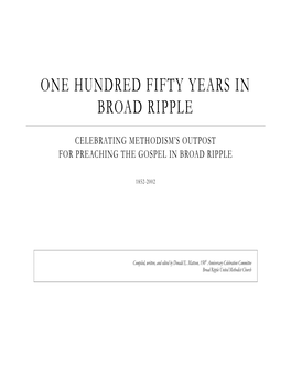 One Hundred Fifty Years in Broad Ripple