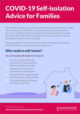 COVID-19 Self Isolation Family Guide