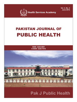 Pakistan Journal of Public Health