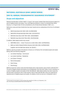 National Australia Bank Green Bonds Dnv Gl Annual