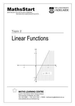 Linear Functions