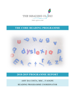 The Core Reading Programme 2018-2019 Programme Report