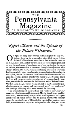 Robert Morris and the Episode of the Polacre 