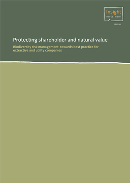 DRAFT Protecting Shareholder and Natural Value