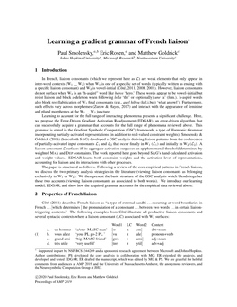 Learning a Gradient Grammar of French Liaison∗