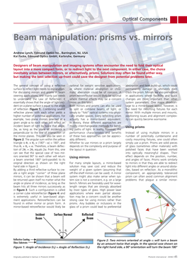 Beam Manipulation: Prisms Vs. Mirrors