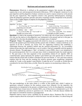 1 Real Tense and Real Aspect in Mirativity Phenomenon: Mirativity Is