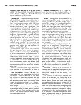 Timing and Controls of Tectonic Deformation in Mare Frigoris