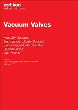 Vacuum Valves