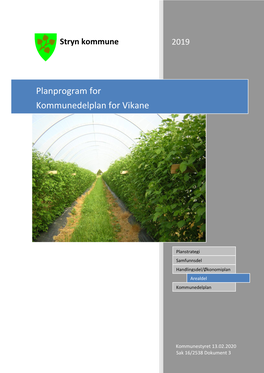 Planprogram for Kommunedelplan for Vikane