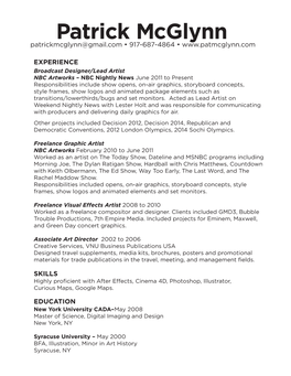 Patrick Mcglynn RESUME