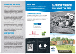 Saffron Walden World War 2 Trail