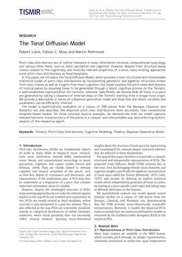 The Tonal Diffusion Model.Transactions of the International Society for Music Information Retrieval,3(1), Pp