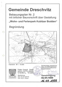 "Wohn- Und Ferienpark Kubitzer Bodden" Der Gemeinde Dreschvitz