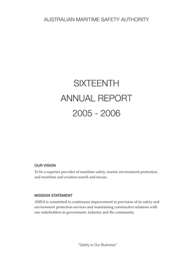 Sixteenth Annual Report 2005 - 2006