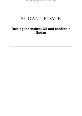 Oil and Conflict in Sudan