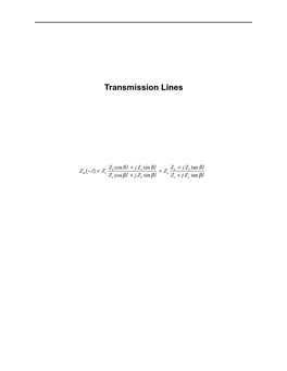 Transmission Lines