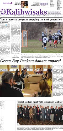 Green Bay Packers Donate Apparel