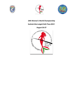 24Th Women's World Championship Szolnok Alcsi-Szigeti Holt-Tisza