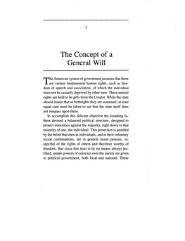 The Concept of a General Will