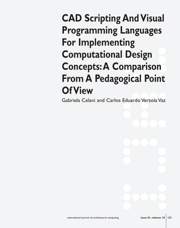 CAD Scripting and Visual Programming Languages For