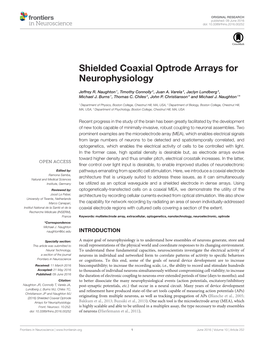 Shielded Coaxial Optrode Arrays for Neurophysiology