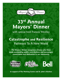 33Rd Annual Mayors' Dinner