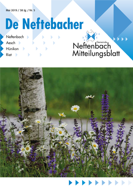 De Neftebacher Neftenbach Aesch Hünikon Neftenbach Riet Mitteilungsblatt 2 De Neftebacher Informationen Aus Behörden Und Verwaltung