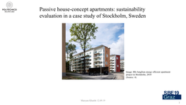 Sustainability Evaluation in a Case Study of Stockholm, Sweden