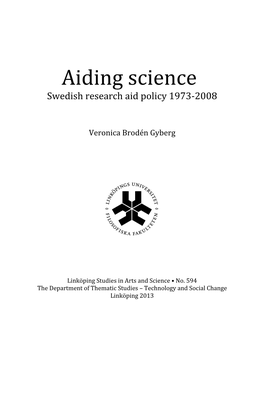 Research Cooperation As a Form of Foreign Aid: What, Why, And