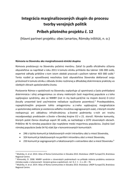 Príbeh Pilotného Projektu Č. 12 (PDF, 802