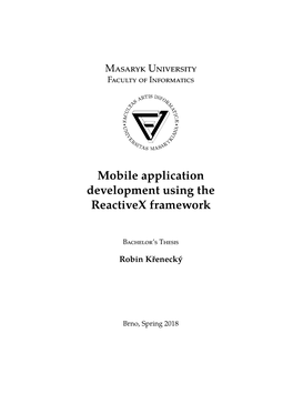 Mobile Application Development Using the Reactivex Framework