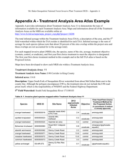 Mt. Baker-Snoqualmie Invasive Plant Treatment EIS – Appendix D