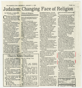 Judaism: Changing Face of Religion · People to Sign by MICHAEL J