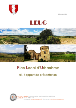 Plan Local D'urbanisme Comprend